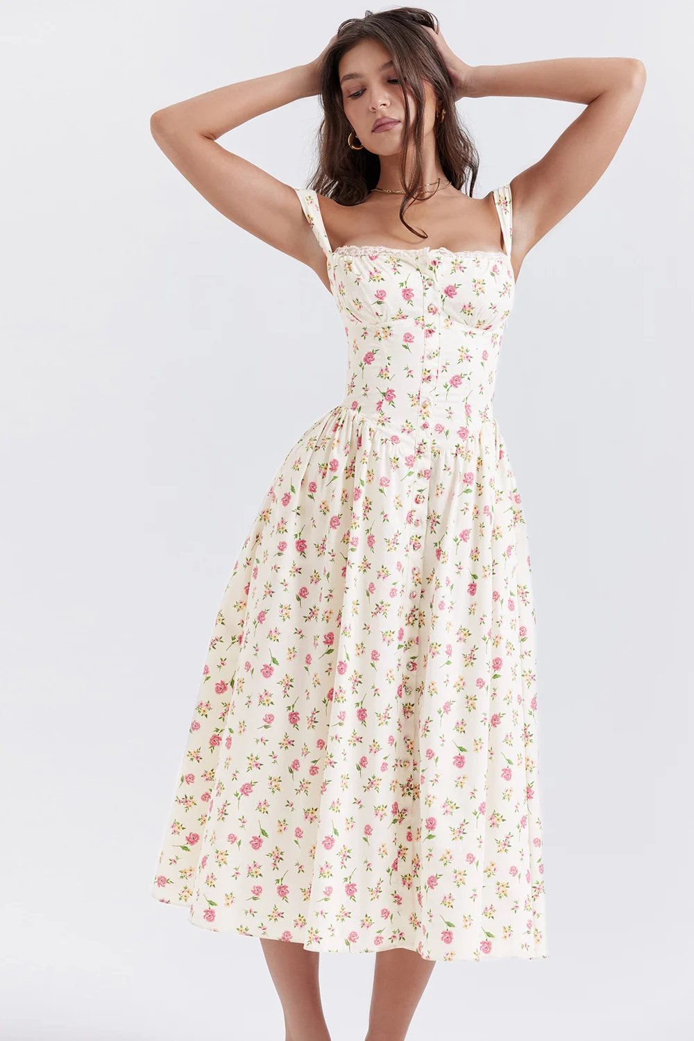 Tatiana ROSE PRINT MIDI SUNDRESS