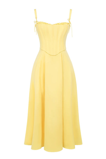 CLARABELLE SUNSHINE COTTON MIDI SUNDRESS