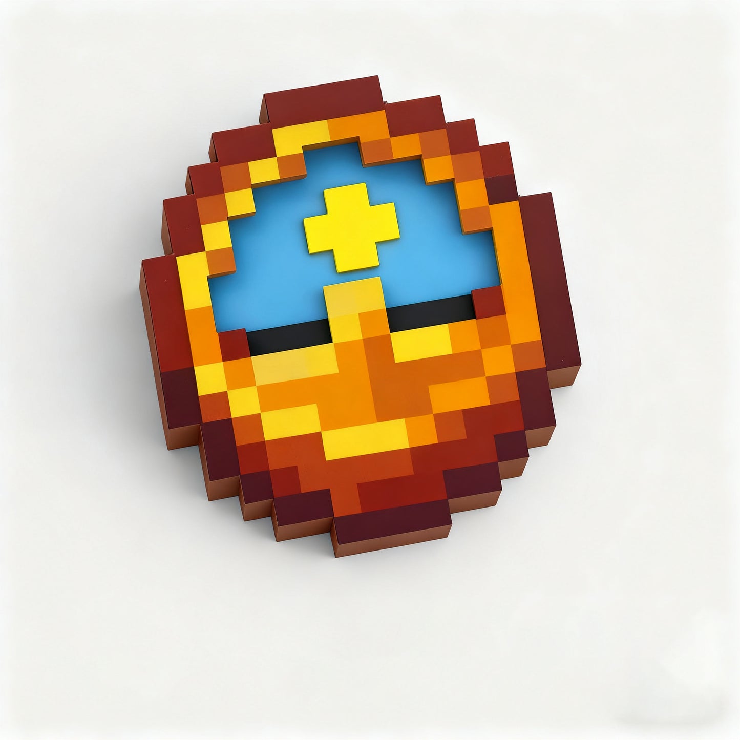 24 hour Pixel day/night clock - Hangable & Tabletop Decor