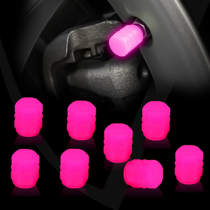Glow-in-the-Dark Tire Valve Caps – Universal 8mm Fit for Cars & Bikes