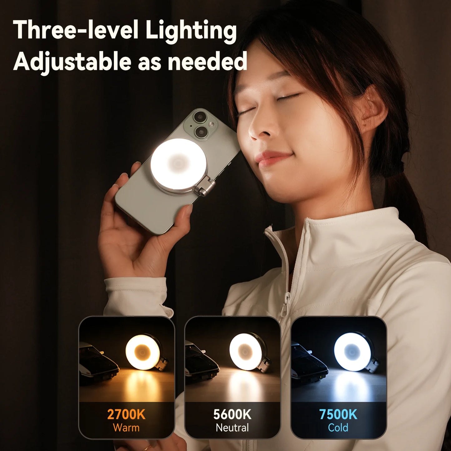 3-in-1 Magnetic Beauty Selfie Light for Phones