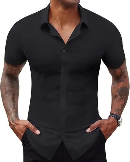 Stretch Dress Shirts for Men Short Sleeve