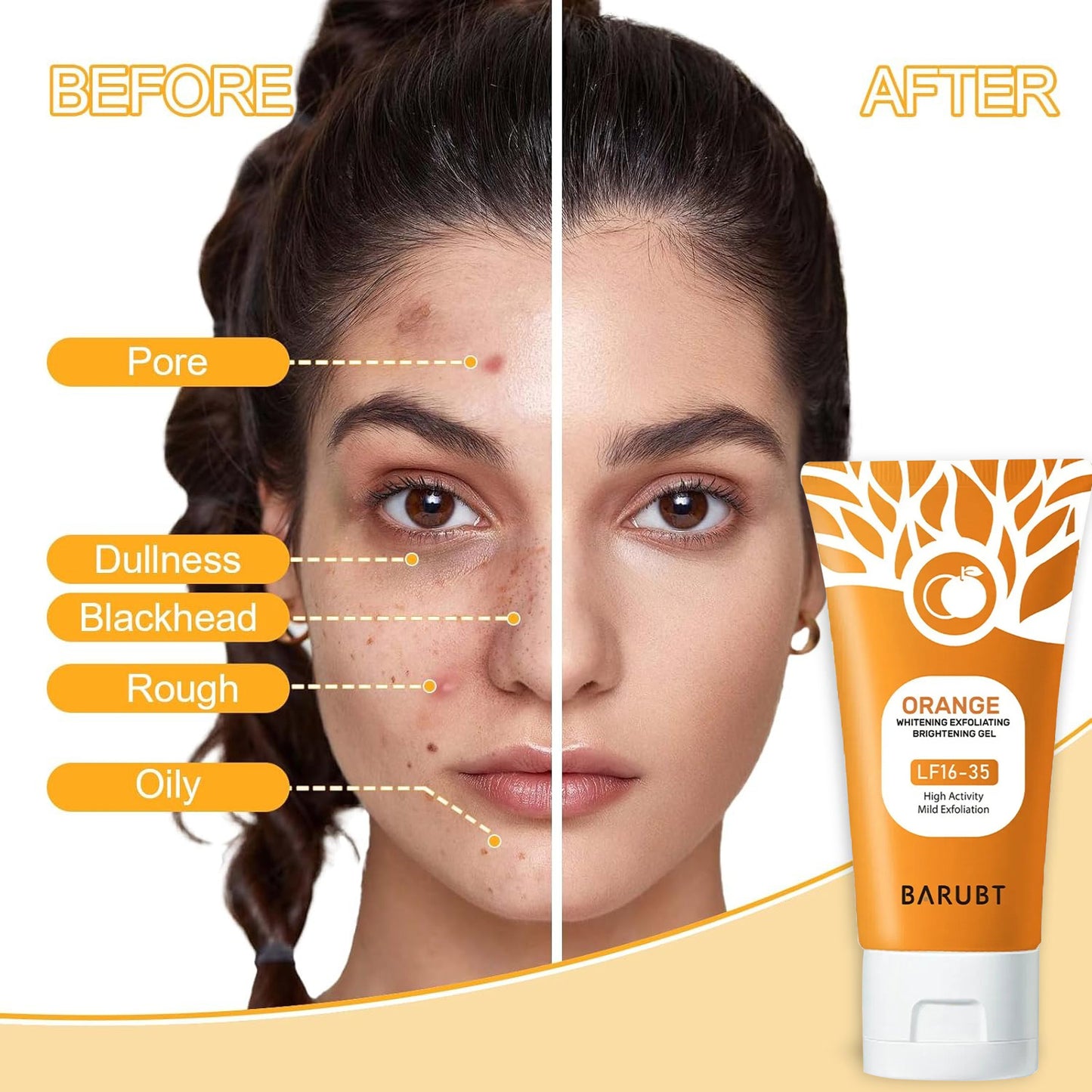 Orange Scented Exfoliator Clear Gel