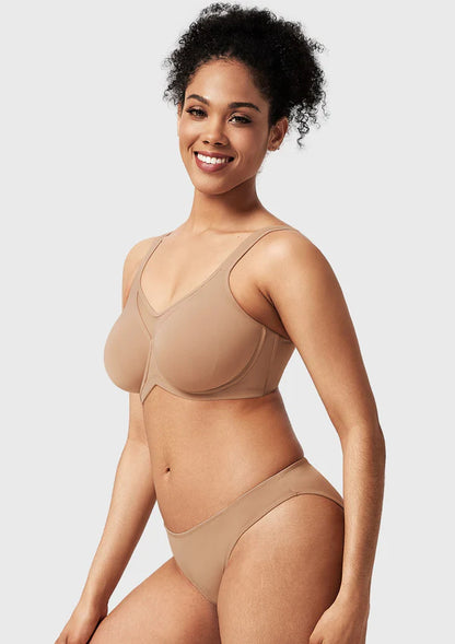 Smoothing Unlined Minimizer Underwire Bra