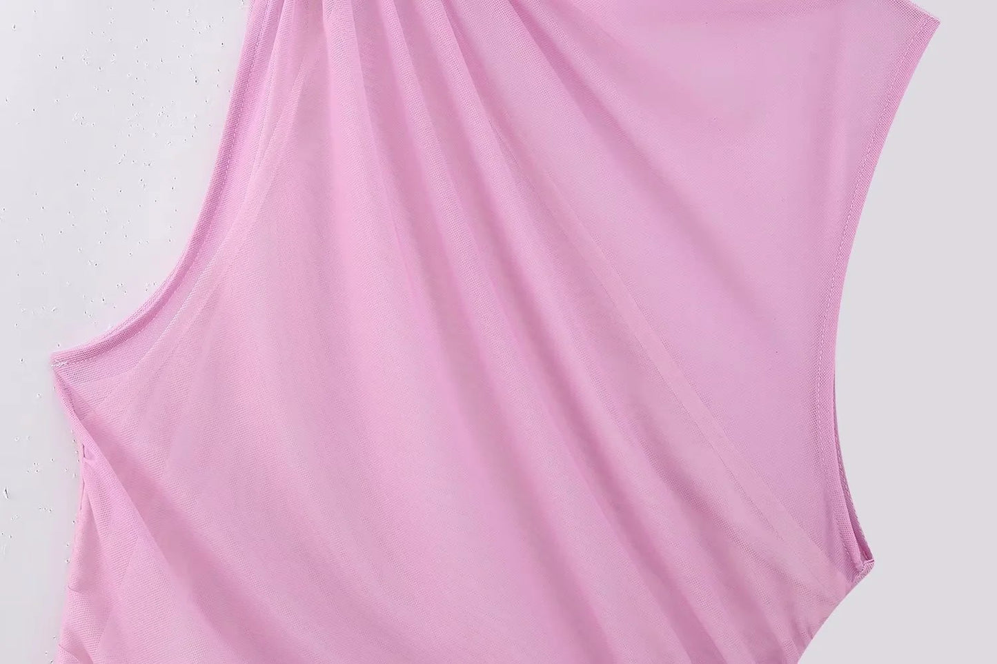 DRAPED TULLE MINI DRESS