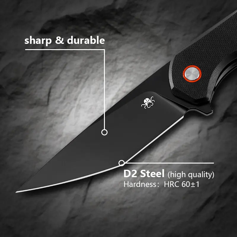 KLAKEN J147-VIREX-D2 Blade With G10 Handle EDC Pocket Tool