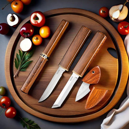 2 in 1 Double Blade Set with Wooden Handle