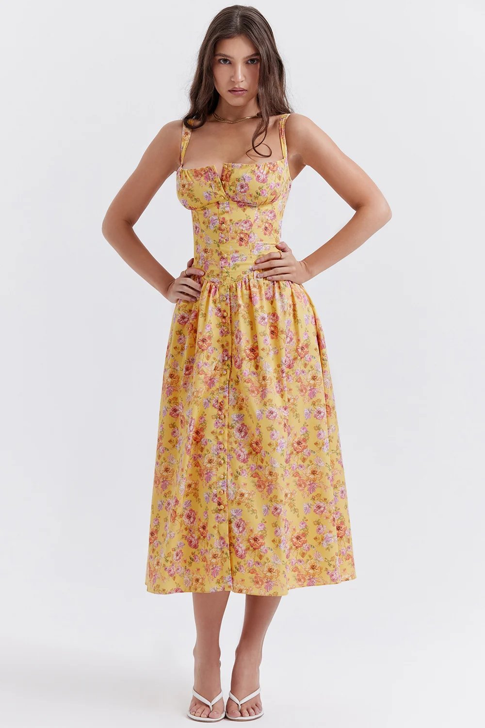 🥰TATIANA BUTTER PRINT MIDI SUNDRESS