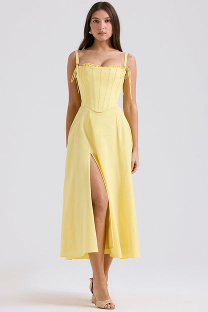 CLARABELLE SUNSHINE COTTON MIDI SUNDRESS
