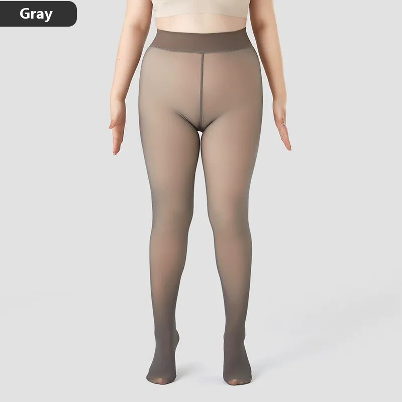 Flawless Legs Fake Translucent Warm Plush Lined Elastic Tights