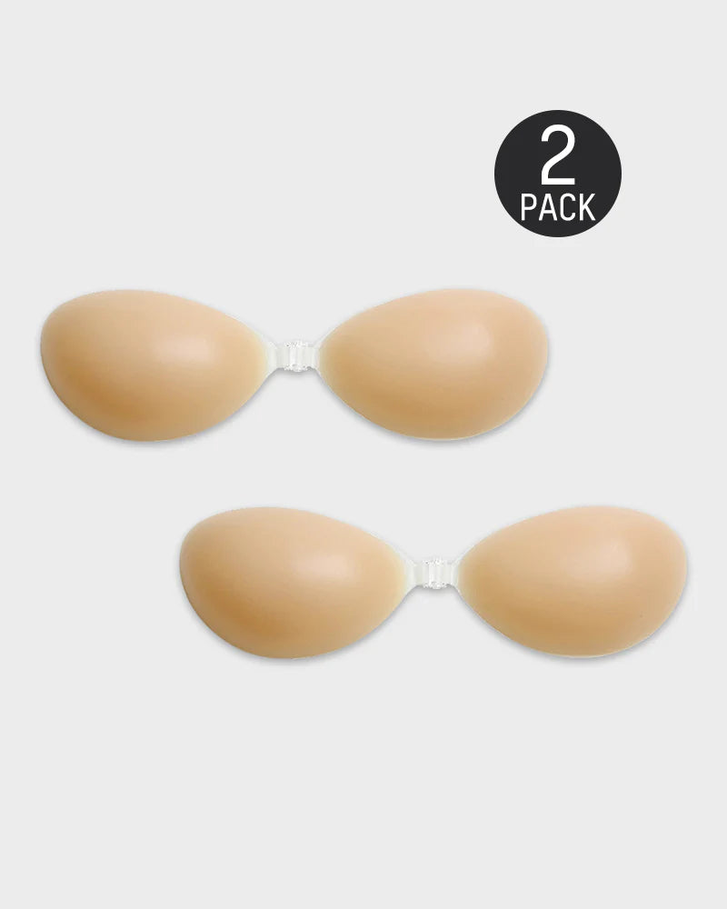Front Closure Silicone Self-Adhesive Invisible Bra (2 Pairs)