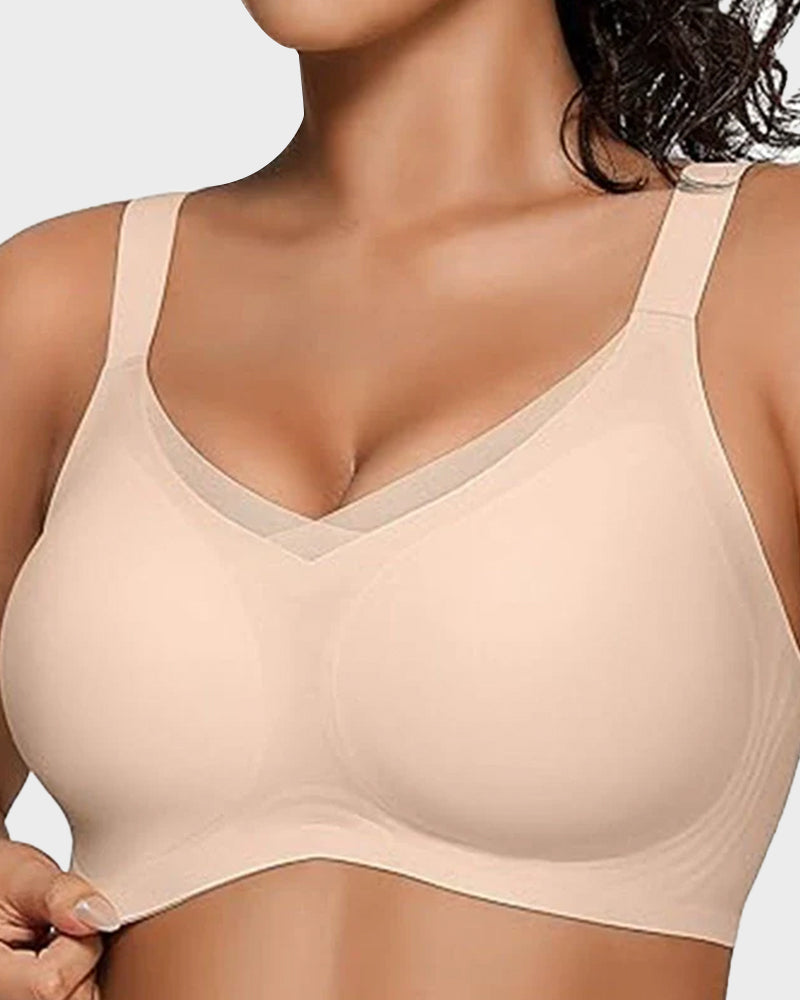 Womens Wireless Bras V Mesh Comfortable Bralette Supportive