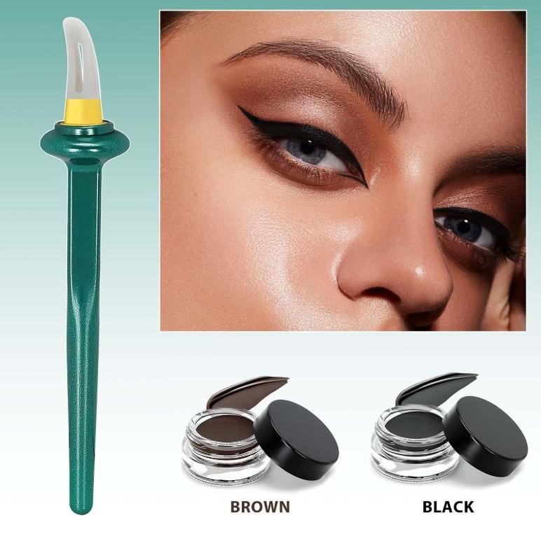 Waterproof Eyeliner Applicator Kit – Reusable Silicone Guide with Eyeliner Cream