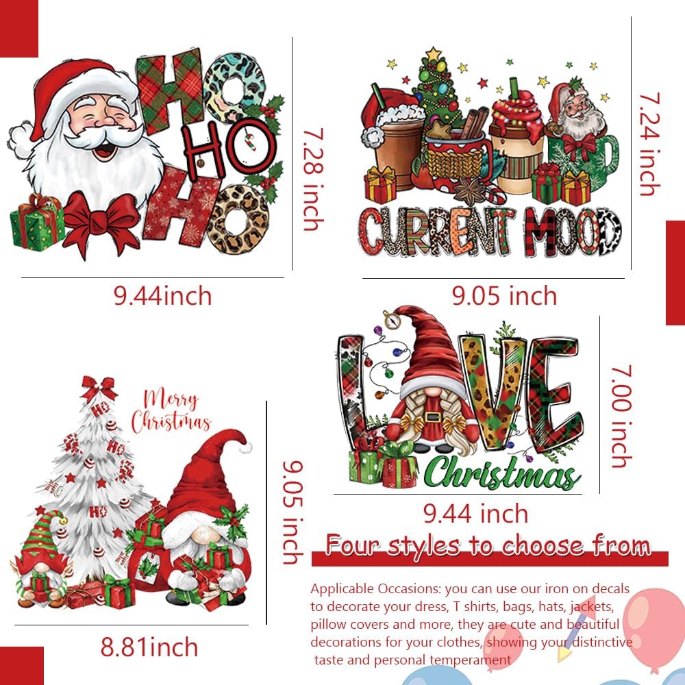 10Pcs christmas Mystery DTF Transfer Bundle-Ready to Press Holiday Designs