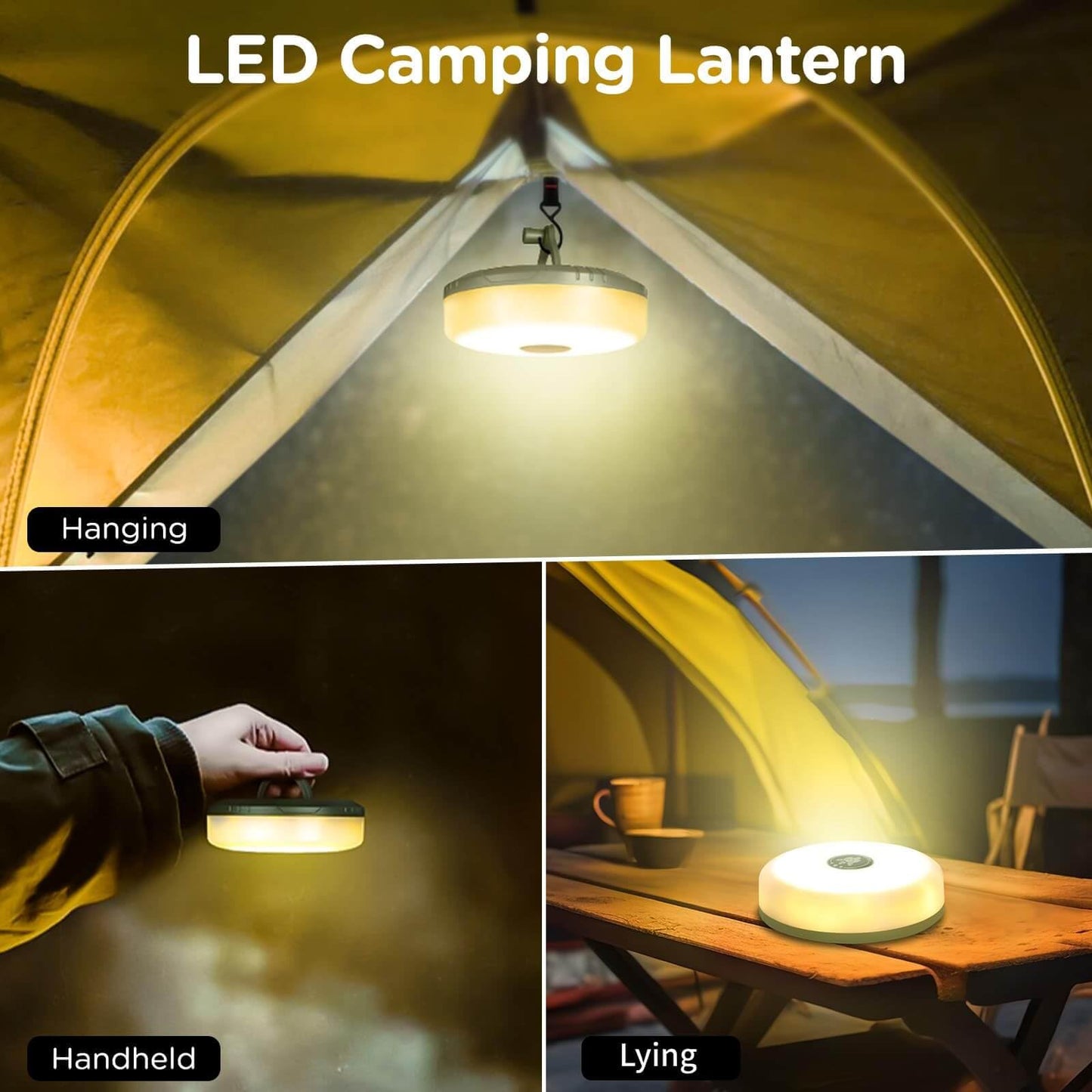 Rechargeable Camping String Lights – 4-in-1 Retractable LED Outdoor Lamp