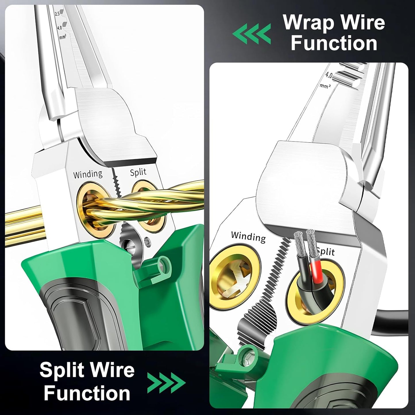 8 In 1 Wire Stripping Pliers Multifunction Electrician Cable Splitting Tools