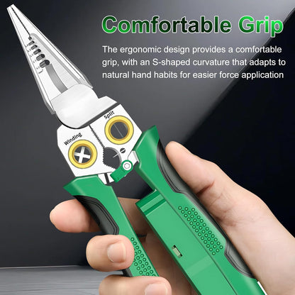 8 In 1 Wire Stripping Pliers Multifunction Electrician Cable Splitting Tools