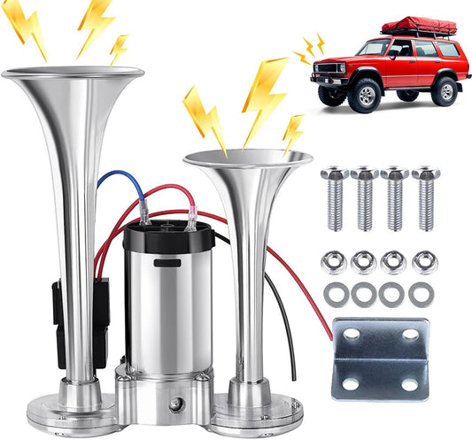 2025 Upgraded 130DB Super Loud Dual Electric Air Horn for Truck