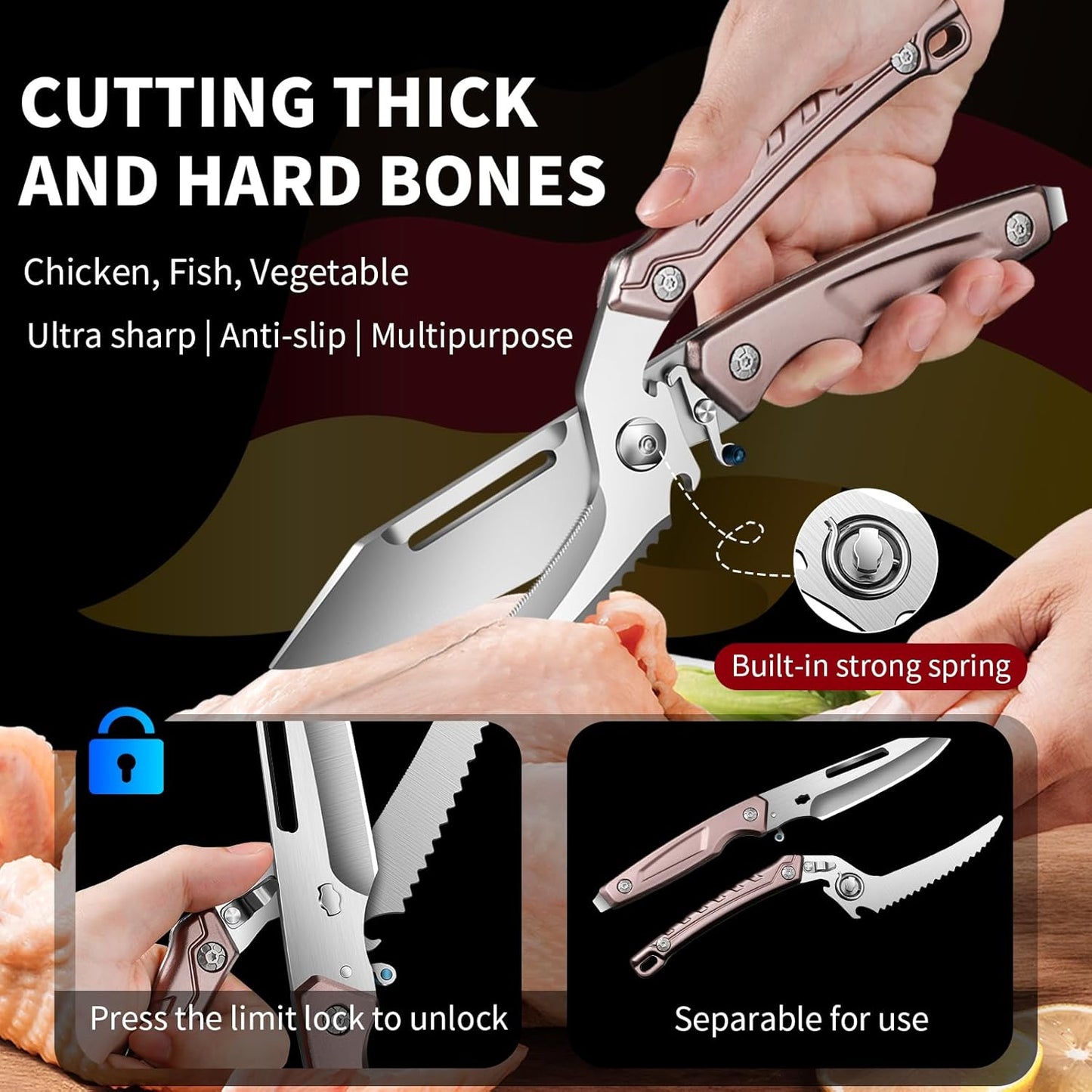 Multifunctional Split Cutting Tool with Detachable Scissors