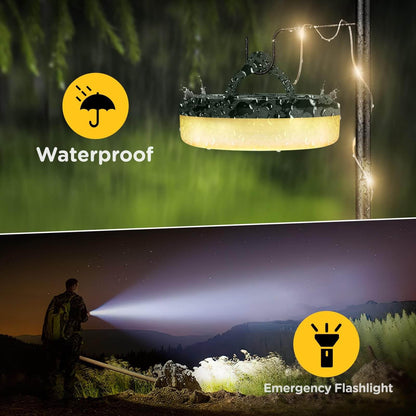 Rechargeable Camping String Lights – 4-in-1 Retractable LED Outdoor Lamp
