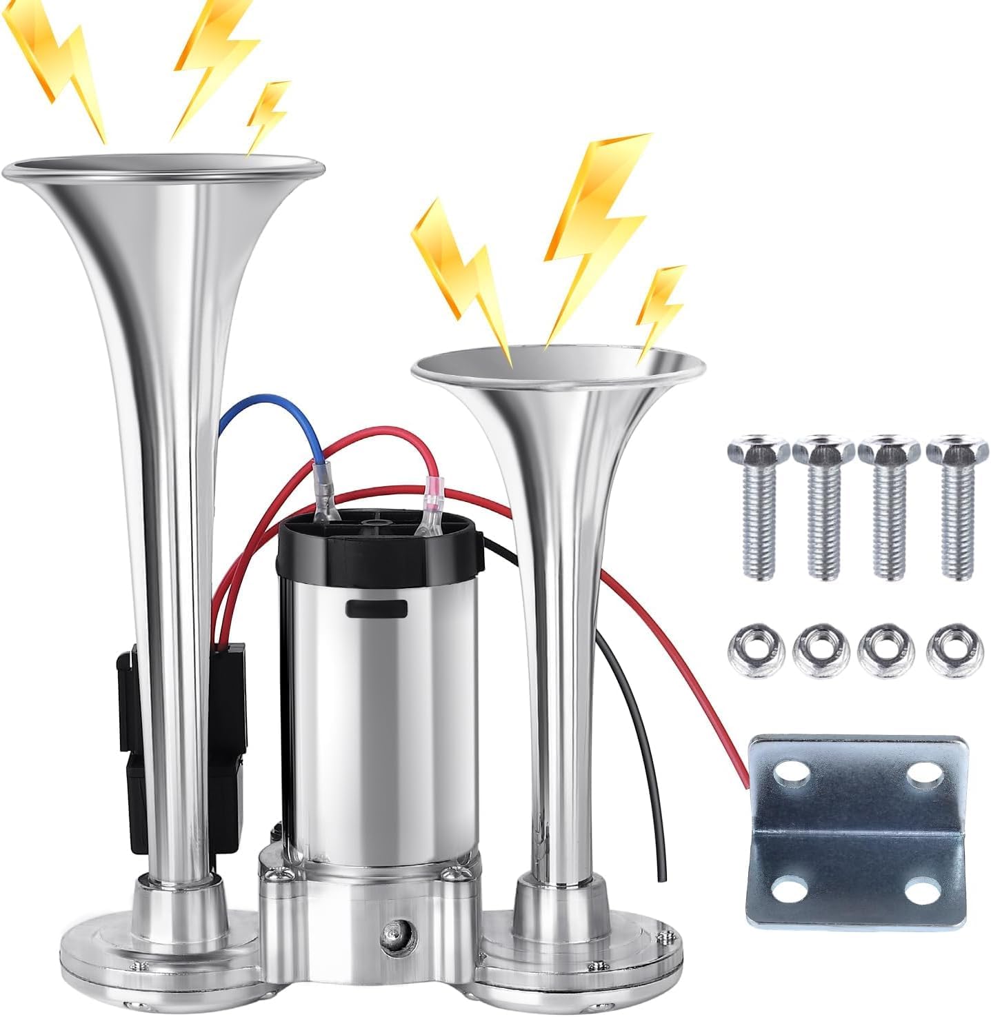 2025 Upgraded 130DB Super Loud Dual Electric Air Horn for Truck