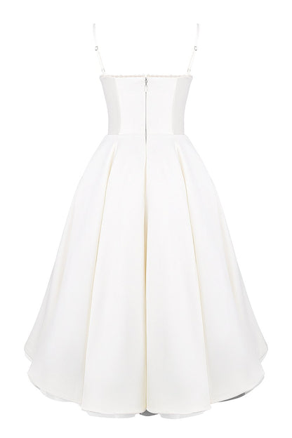 MADEMOISELLE WHITE TULLE MIDI DRESS