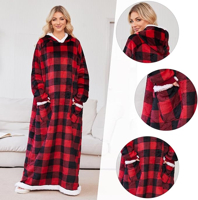 Long Wearable Blanket Hoodie