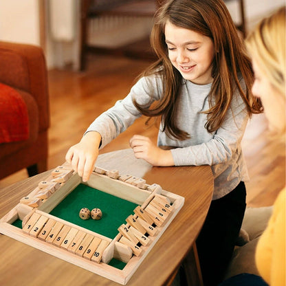 SHUT THE BOX-WOODEN DICE BOARD GAME