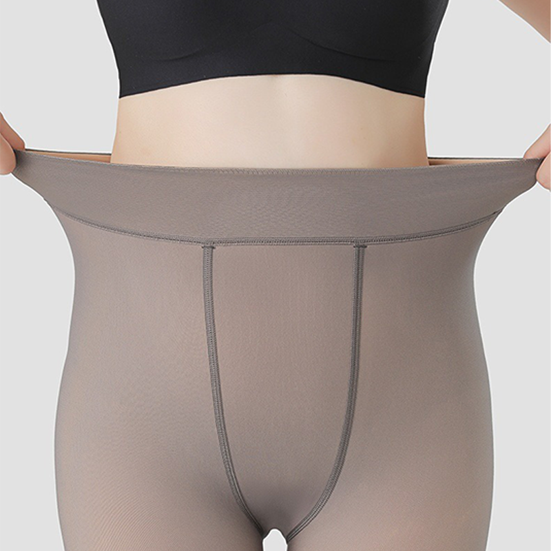 Flawless Legs Fake Translucent Warm Plush Lined Elastic Tights