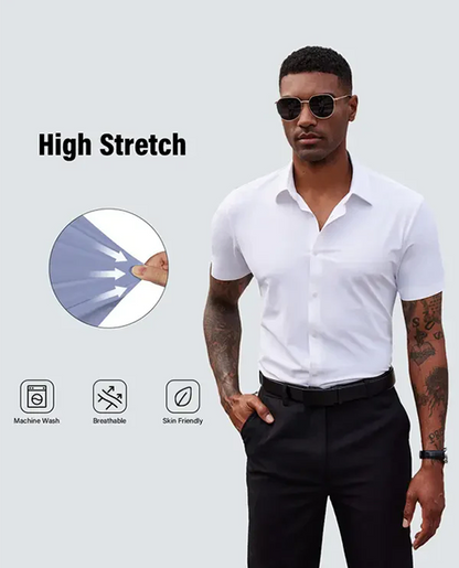 Stretch Dress Shirts for Men Short Sleeve