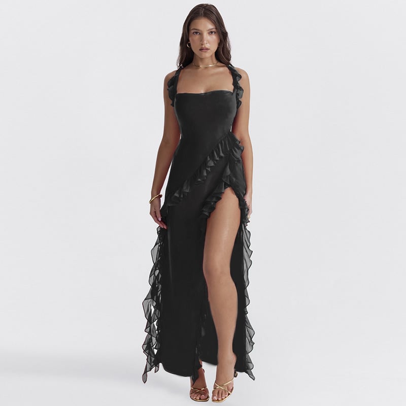 ARIELA RUFFLE MAXI DRESS