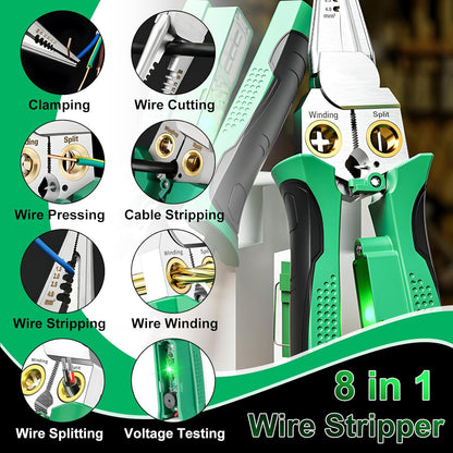 8 In 1 Wire Stripping Pliers Multifunction Electrician Cable Splitting Tools