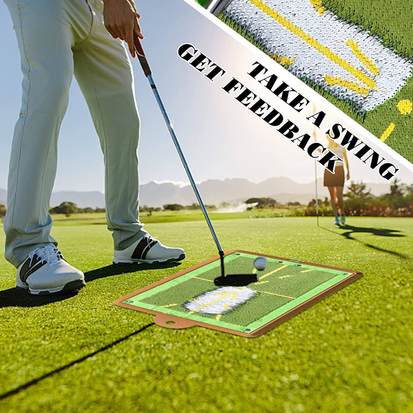 Golf Training Mat for Swing Detection Batting