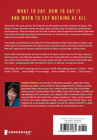 Zip It: The Keep It Shut 40-Day Challenge by Karen Ehman