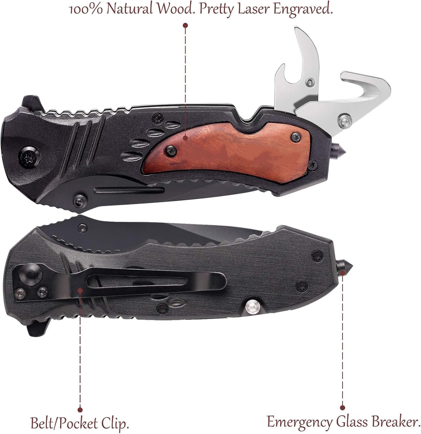 4-in-1 Serrated Blade Folding Tool for Outdoor
