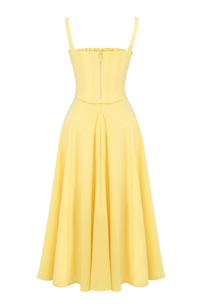 CLARABELLE SUNSHINE COTTON MIDI SUNDRESS