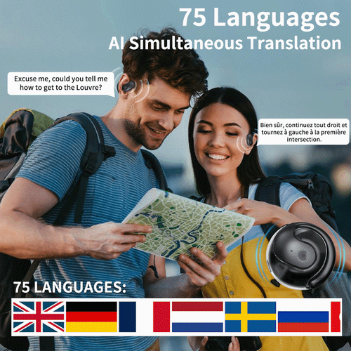 AI Translation Wireless OWS Bluetooth 5.4 Earphones