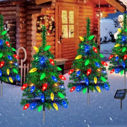 Festive Outdoor Solar Christmas Tree Decorations