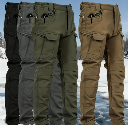 Men Waterproof Warm Fleece Pants for Outdoors