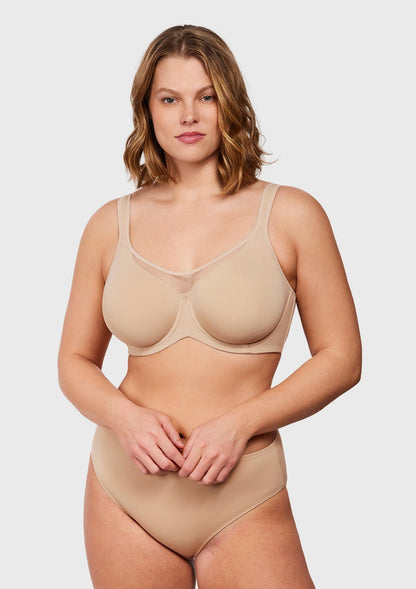 Smoothing Unlined Minimizer Underwire Bra