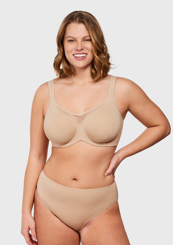 Smoothing Unlined Minimizer Underwire Bra