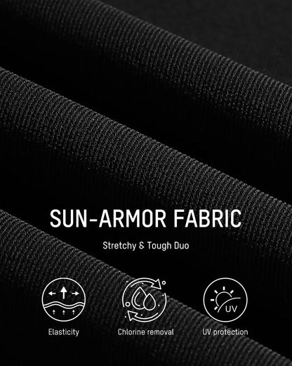 Two-Piece Deep Plunge Swimsuit with Halter Bra Overlay