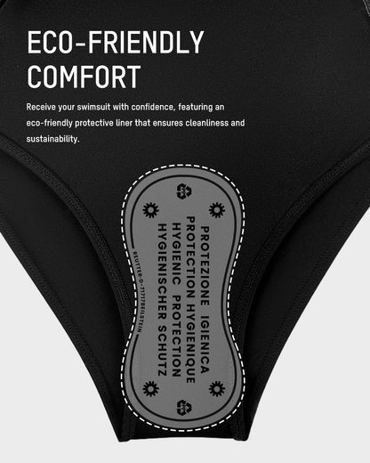 Deep V Cross-Back Ruched One-Piece Swimsuit