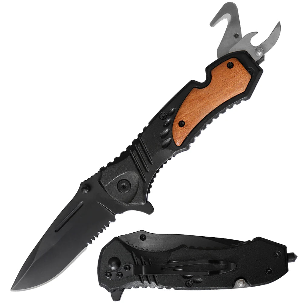 4-in-1 Serrated Blade Folding Tool for Outdoor