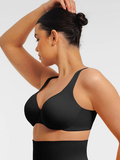 Adjustable Deep V-Neck Underwire Bra