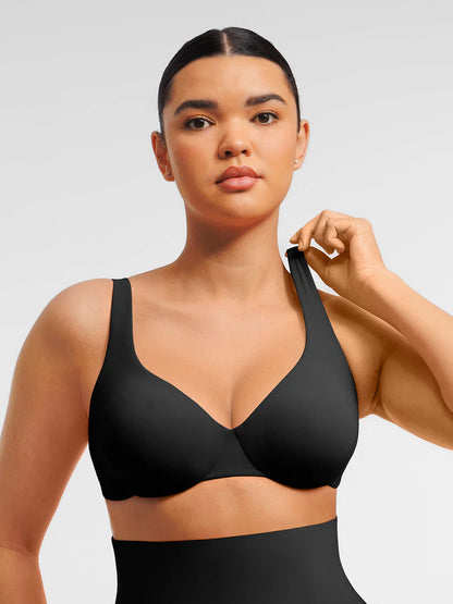 Adjustable Deep V-Neck Underwire Bra