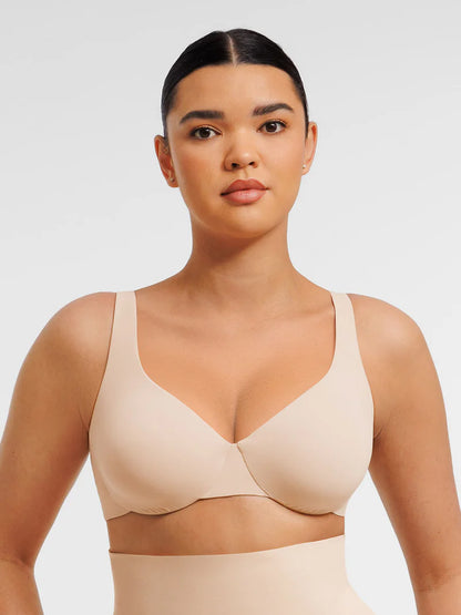 Adjustable Deep V-Neck Underwire Bra