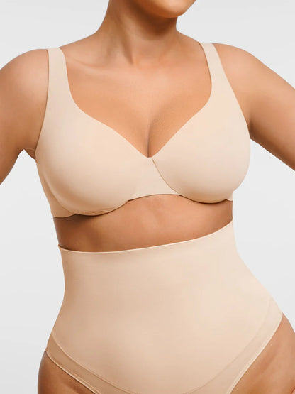 Adjustable Deep V-Neck Underwire Bra