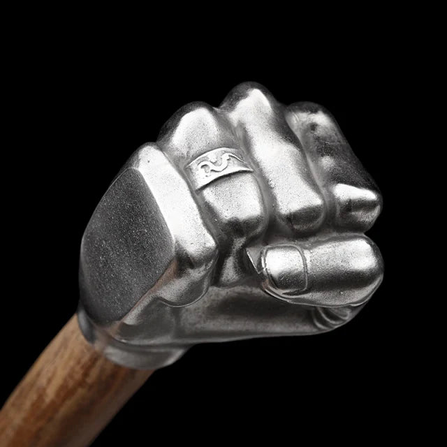 Heavy-Duty Fist Wooden Handle Hammer Ornament