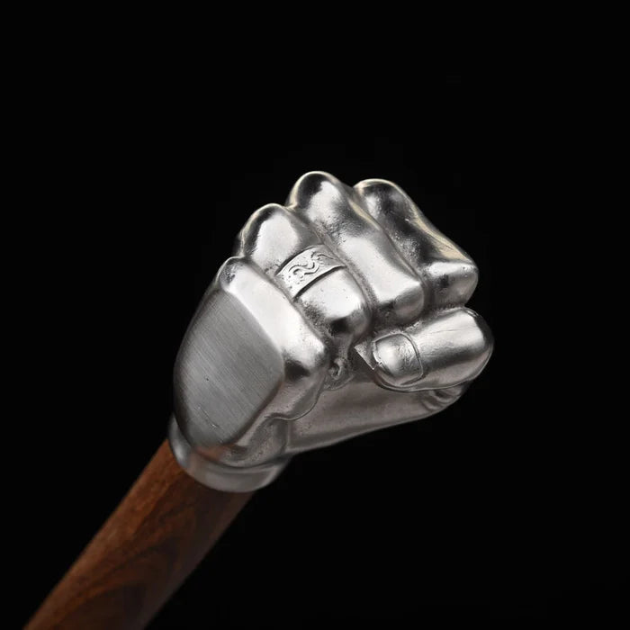 Heavy-Duty Fist Wooden Handle Hammer Ornament